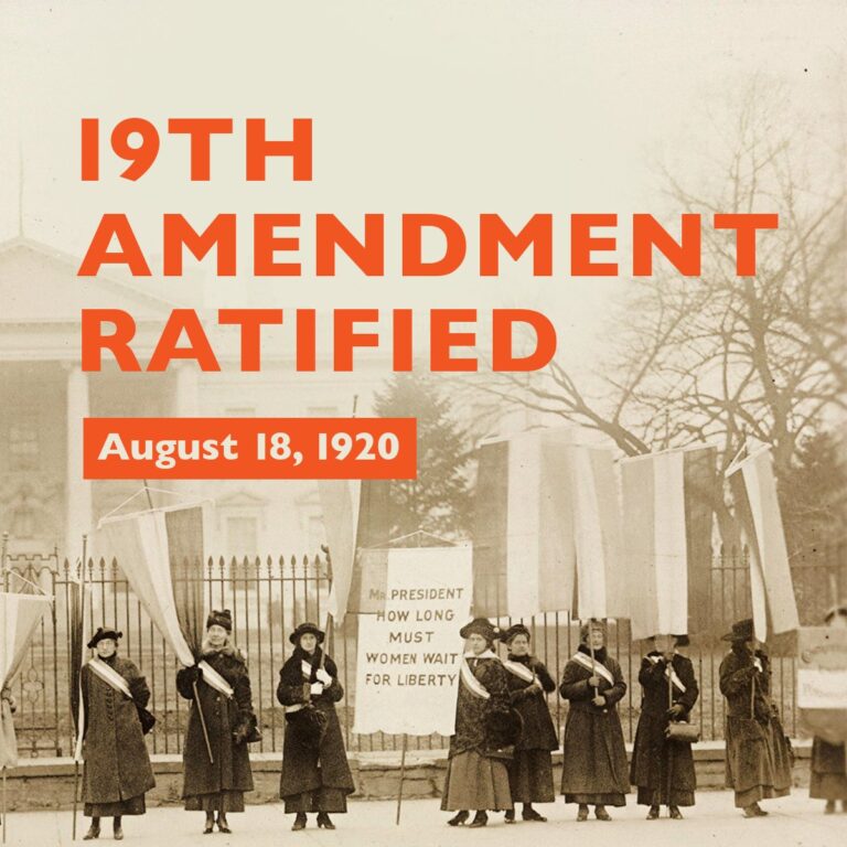 18 Aug, 1920 19th Amendment
