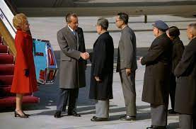 21February 1972 Richard Nixon arrives in China21February