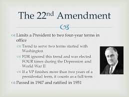 27 Feb, 1951 22nd Amendment to US Constitution